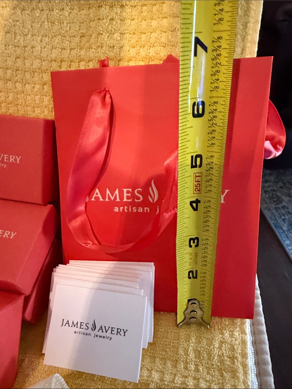 James Avery Red Gift Bags, Boxes, Cream Jewelry Pouches, HUGE LOT. Resellers 👀 - Picture 4 of 4